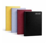 A5 Academic Diary 2026-2027 Page A Day Planner Mid Year July 2026 To August 2027 Assorted Colors Hardcover With Ribbon Bookmark Daily Planner With Hourly Schedule Student Teacher Work Diary Pack Of 1