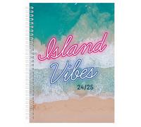 A5 Academic Year Diary 2024-2025 Week to View Mid Year Planner Wiro Bound - ISLAND VIBES