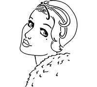 A5 'Art Deco Portrait' Wall Stencil/Template (WS00020832)