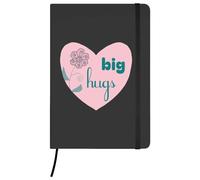 A5 'Big Hugs' Black Hardcover Ruled Notebook (NB00060289)