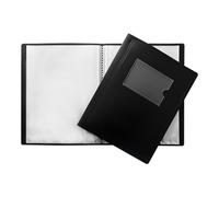 A5 Black Flexible Cover 20 Pocket Display Book