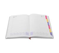 A5 Black PU Leather Daily Planner Notepad for Professionals | Time-slotted Pages, Tasks Notes Reminders, Travel Project Planning, Elegant Printing for Deadlines