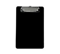 A5 Black Solid Plastic Clipboard - with Ruled Side