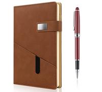 A5 Blank Journal Notebook, Refillable Hardcover Leather Sketchbook with Pocket and Magnetic Buckle, 240 Pages Thick Travel Sketchbooks for Drawing and Writing, 80gsm Unlined Journal for Men and Women