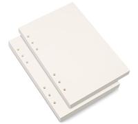 A5 Blank Refill Paper, 6 Hole Punched for Planner Binder Journals, 80 Sheets/160 Pages, 5.6x8.3 Inch, Beige (2)