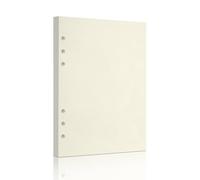 A5 Blank Refill Paper, Loose Leaf Paper 6 Hole Notebook Refills for 6 Ring Refillable Binder Notebook Planner Diary Journals Painting -Blank Pages,80 Sheets/160 Pages (Beige Blank, A5)