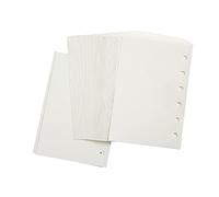 A5 Blank Refills Paper, 6 Hole Loose Leaf Paper A5 Lined Refills Graph Paper for Filofax Planner Binders Organizer, 60 Sheet
