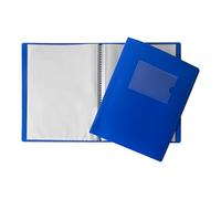 A5 Blue Flexible Cover 10 Pocket Display Book