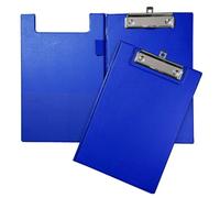 A5 Blue Foldover Clipboard With Pen Holder