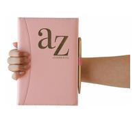 A to Z Telephone A5 Address Book A-Z Index Hard Back Cover with Pen (Pink)