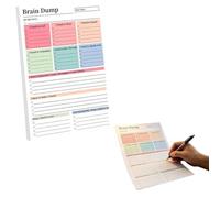 A5 Brain-Dump Tear-Off To Do Notepad for Daily Planning 50 Pages Minimal Planning Tool Management Manual Tear-Off Design for Project Self-Organization (50 Sheets)
