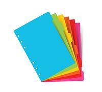 A5 Bright 6 blank tabs index