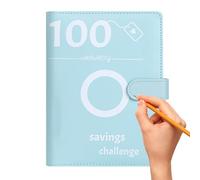 A5 Budget Folder - 100 Envelopes, Money Saving Challenge Kit, Cash , | Expense Tracker Planner for Daily Saving, Receipt Management, 100 Day Challenge Money Binder