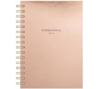 A5 Bullet Dotted Grid Planner 192 Pages Wiro Bound Rose Gold Inspirational Plans Hardback Cover