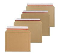 A5/C5 Rigid Book Mailers - Heavy Duty Cardboard Envelopes | Bend-Proof, Self-Seal, Eco-Friendly Packaging for Books, Documents & Media | Protective Kraft Mailers for Safe Shipping Premium 400GSM (10)