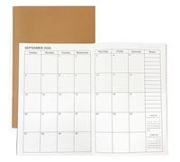 A5 Calendar Planner Jan 2026 - Dec 2027, Travelers Notebook Inserts for 2 Years, Monthly Calendar & Important Dates & Line & Dotted, 100gsm Paper, 8.3 x 5.5 in, 1pcs