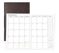 A5 Calendar Planner July 2026 - June 2028, Travelers Notebook Inserts for 2 Years, Monthly Calendar & Important Dates & Line & Dotted, 100gsm Paper, 8.3 x 5.5 in, 1pcs (Coffee)