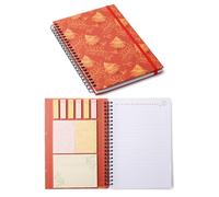A5 Christmas Sticky Notebook,9 Pads of Decorated Sticky Notes and a Handy Notebook,Self-Stick Note Pads Teacher Appreciation Gift Writing Memo Pads School Office Supplies and Daily Life Organization