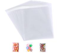 A5 Clear Self-adhesive Bags 100 Pack, 15x25CM Self Sealing Cellophane Display OPP, Small Clear Bags for Cookies, Sweets, Jewelry, Cards, Envelopes, Pictures