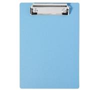 A5 Clipbboard with Rubberized Metal Clamp, Ice Blue Small Clipboard Standard A5 Size 225x155mm, Reliable Paper Holder Writing Memo Document Form Holder, Hardboard Clipboard Writing Board