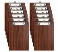 A5 Clipboard,12 Pack Clip Board with Low Profile Clip and Hanging Hole,A5 Wooden Clipboards Hardboard
