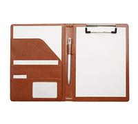 A5 clipboard notepad holder, file organiser with inner pocket. brown