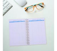 A5 Coil Financial Ledger Book Undated Planner with Spiral Binding