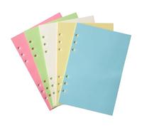 A5 Colorful Blank Refill Paper, 50 Sheets, 120gsm Thick, 6-Hole Punched for Journals, Sketching, and Creative Projects (Colorful Blank, A5)