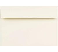 A5 Coloured Envelope V Flap to Fit A5 Greeting Card or A4 Card Fold in Half for Invitation Wedding Birthday Party Crafts 152x216mm - Pack of 50 Envelopes (Ivory Peel & Seal)