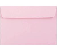A5 Coloured Envelope V Flap to Fit A5 Greeting Card or A4 Card Fold in Half for Invitation Wedding Birthday Party Crafts 152x216mm - Pack of 20 Envelopes (Light Pink Peel & Seal)