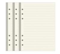 A5 Cream Lined Refills Paper, 6 Hole A5 Lined Paper for Filofax Planner, Organizer, Binders, 6 Hole Punched Planner Inserts, Cream Paper, Total 300 Sheets/600 Pages, College Ruled, 5.8 X 8.25 Inch