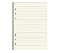 A5 Cream Lined Refills Paper, 6 Hole A5 Lined Paper for Filofax Planner, Organizer, Binders, 6 Hole Punched Planner Inserts, Cream Paper, 100 Sheets/200 Pages, College Ruled, 5.8 X 8.25 Inch