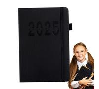 A5 Daily Planner 2025 - A5 Diary Schedule Daily Planner Notepad,PU Leather Cover Organizer Notebook for Travel, Business Trip, Home, School, Work Area