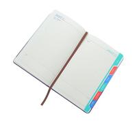 A5 Daily Planner Notebook for Office Scheduling and Notes | PU Paper Pages, Ink-proof Indexing, Blue Purple Dual-tone Cover, Elegant Professional Style