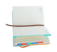 A5 Daily Planner Notebook with Soft PU Cover, Orange | Full-year Date Pages, Thick Bleed-resistant Paper, Elegant Professional Style, Office and Commuter Use