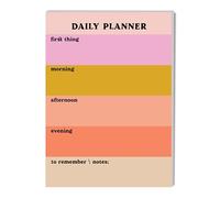 A5 Daily Planner Pad - Pastel Colour Block Notepad, 50 Tear-away Pages - Perfect for Time blocking, Task Batching - 100% Recycled and Recyclable Paper - UK Made - Good Tuesday