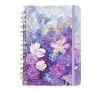 A5 Diary 2025 Week to View, 2025 Diary from January 2025 - December 2025, 2025 Academic Book with Strong Twin-Wire Binding, A5 Week to View Spiral Bound, 2025 Planner with Hard Cover