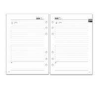 A5 Diary 2026 2027 Refill Day per Page 6 Hole, Page a Day Organizer with Monthly Overview, Notes, Contact, UK Holidays, August 2026-July 2027 Academic Mid Year, Daily Planner Inserts Page per Day