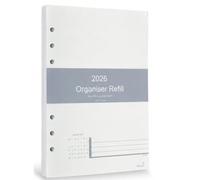 A5 Diary Refill 2026 Day on One Page Daily Office Desk Planner | Time Slots 8am-8pm, Full Year Insert Organiser, Filofax Compatible, 148 x 210mm