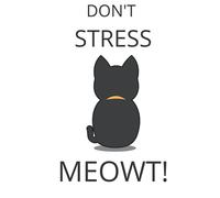 A5 Don't Stress Meowt Cat Themed Notebook: A funny and little bit cheeky. Ideal for the cat lover's with a sense of humour!