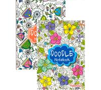 A5 Doodle Notebook Lined Notepad Colouring Stress Therapy- Single Book