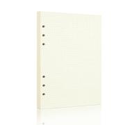 A5 Dot Grid Paper, 100GSM Dotted Refill Paper for 6 Ring Binder/Planner/Diary Journals/Painting - 80 Sheets/160 Pages (Beige)