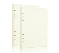 A5 Dot Grid Paper, 100GSM Dotted Refill Paper for 6 Ring Refillable Binder/Planner/Diary Journals/Painting -Dotted Pages,80 Sheets/160 Pages (Beige Dot Grid-160 Sheets, A5)