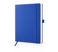 A5 Dotted Notebook Hardcover - 192 Pages Thick No Bleed Paper, Premium Dot Grid Journal with Elastic Closure, Pen Holder and Ribbon Bookmark, Lay Flat Design for Work Study Bullet Journaling Blue