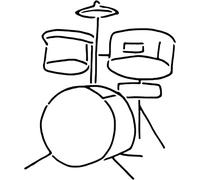 A5 'Drum Kit' Wall Stencil/Template (WS00038904)