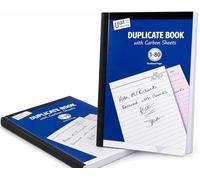 A5 Duplicate Book Carbon Sheet Invoice Receipt Book 80 Pages Numbered Sales Business Record Book for Invoices Receipts Orders Payments Bookkeeping