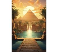 A5 Egyptian Notebook: A5|200 lined pages with left-hand margins notebook|fully bound|Stunning Egypt inspired cover| 1 of 3 in range
