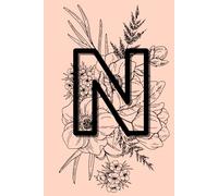 A5 Floral Initial Monogram Letter N Journal: Lined, Personalised Notebook