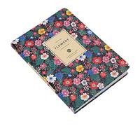 A5 Floral Notebook Notepad Daily Diary Planner Undated Personal Planner Organiser Weekly & Monthly Planner Flower Layout Schedule Timetable Notebook Journal with Bookmark Ribbon 200 Pages
