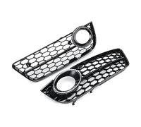 A5 for Coupe/for sportback 2008-2011 for Cabriolet Car Front Bumper Fog Light Lamp Grille Honeycomb Hex Cover Mesh(Chrome)